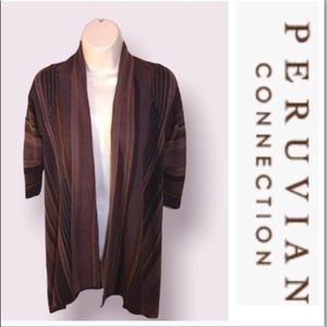 Peruvian Connection stripe Cardigan Size XS